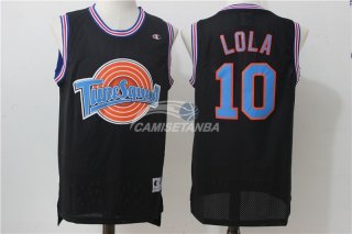 Camisetas NBA Tune Escuadra Pelicula Baloncesto 10 Lola Negro