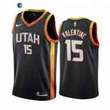 Camisetas NBA Nike Utah Jazz NO.15 Denzel Valentine Negro Ciudad 2022