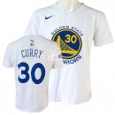 Camisetas NBA de Manga Corta Stephen Curry Golden State Warriors Nike Blanco 17/18