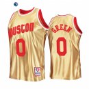 Camisetas NBA Houston Rockets NO.0 Jalen Green 75th Aniversario Oro Hardwood Classics 2022