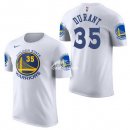 Camisetas NBA de Manga Corta Kevin Durant Golden State Warriors Blanco 17/18