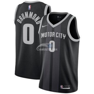 Camiseta NBA Ninos Detroit Pistons Andre Drummond Nike Negro Ciudad 18/19