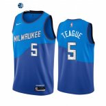 Camisetas NBA de Milwaukee Bucks Jeff Teague Nike Azul Ciudad 2021