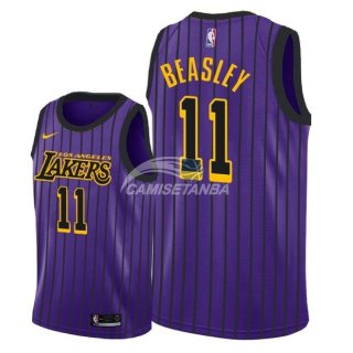 Camisetas NBA de Michael Beasley Los Angeles Lakers Nike Púrpura Ciudad 18/19