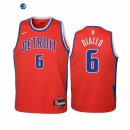 Camisetas NBA Ninos Detroit Pistons NO.6 Hamidou Diallo 75th Rojo Ciudad 2022-23