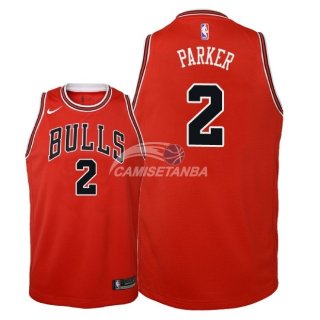 Camiseta NBA Ninos Chicago Bulls Jabari Parker Rojo Icon 2018