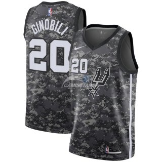Camisetas NBA de Manu Ginobili San Antonio Spurs Nike Negro Ciudad 18/19