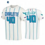 T-Shirt NBA Charlotte Hornets Cody Zeller Double Pinstripes Blanco Association 2020-21