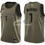 Camisetas NBA Salute To Servicio Toronto Raptors Tracy Mcgrady Nike Ejercito Verde 2018