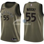 Camisetas NBA Salute To Servicio Toronto Raptors Delon Wright Nike Ejercito Verde 2018