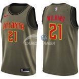 Camisetas NBA Salute To Servicio Atlanta Hawks Dominique Wilkins Nike Ejercito Verde 2018
