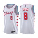 Camisetas NBA de Zach Lavine Chicago Bulls Nike Blanco Ciudad 17/18