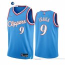 Camisetas NBA de Los Angeles Clippers Serge Ibaka 75th Azul Ciudad 2021-22