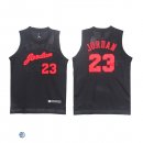 Camisetas NBA de Michael Jordan Chicago Bulls Negro Malla
