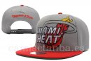 Snapbacks Caps NBA De Miami Heat Gris Rojo-3