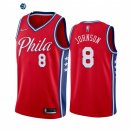 Camisetas NBA Nike Philadelphia Sixers NO.8 Tyler Johnson 75th Season Rojo Statement 2022