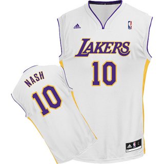 Camisetas NBA de Nash Los Angeles Lakers Rev30 Blanco