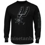 Camisetas NBA Manga Larga San Antonio Spurs Negro-2