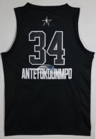Camisetas NBA de Giannis Antetokounmpo All Star 2018 Negro