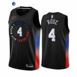 Camiseta NBA de New York Knicks Derrick Rose Negro Ciudad 2020-21