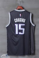 Camisetas NBA de DeMarcus Cousins Sacramento Kings Negro Blanco