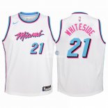 Camisetas de NBA Ninos Miami Heat Hassan Whiteside Nike Blanco Ciudad 2018