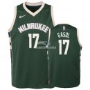 Camisetas de NBA Ninos Pau Gasol Milwaukee Bucks Verde Icon 18/19