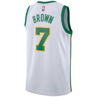 Camisetas NBA de Jaylen Brown Boston Celtics Nike Blanco Ciudad 18/19