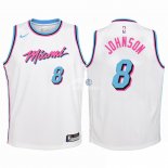 Camisetas de NBA Ninos Miami Heat Tyler Johnson Nike Blanco Ciudad 2018