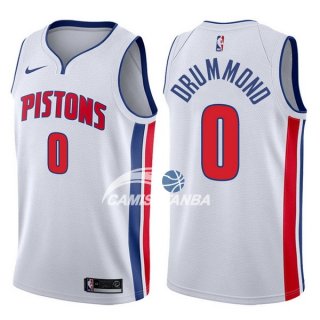 Camisetas NBA de Andre Drummond Detroit Pistons 17/18 Blanco Association