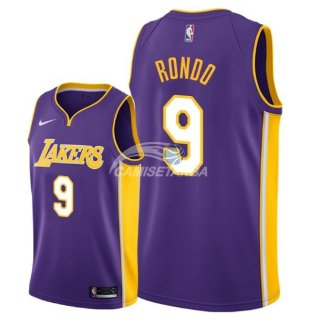 Camisetas NBA de Rajon Rondo Los Angeles Lakers Púrpura Statement 2018