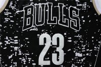 Camisetas NBA Luces Ciudad Jordan Chicago Bulls Negro