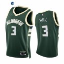 Camisetas NBA de Milwaukee Bucks George Hill 75th Season Diamante Verde Icon 2021-22