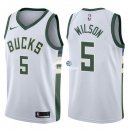 Camisetas NBA de D.J. Wilson Milwaukee Bucks Blanco Association 17/18