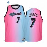 Camiseta NBA Ninos Miami Heat Goran Dragic Azul Rosa Ciudad 2020-21