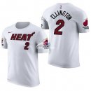 Camisetas NBA de Manga Corta Wayne Ellington Miami Heats Blanco 17/18