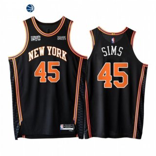 Camisetas NBA de New York Knicks Jericho Sims 75th Negro Ciudad 2021-22