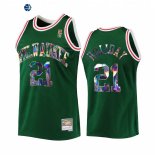 Camisetas NBA Milwaukee Bucks NO.21 Jrue Holiday Verde Throwback 2022