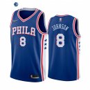 Camisetas NBA Nike Philadelphia Sixers NO.8 Tyler Johnson 75th Azul Marino Icon 2022