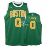 Camisetas de NBA Ninos Jayson Tatum Edición ganada Verde 2018/19