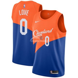Camisetas NBA de Kevin Love Cleveland Cavaliers Nike Azul Ciudad 18/19