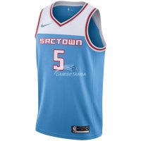 Camisetas de NBA Ninos Sacramento Kings De'Aaron Fox Nike Azul Ciudad 18/19