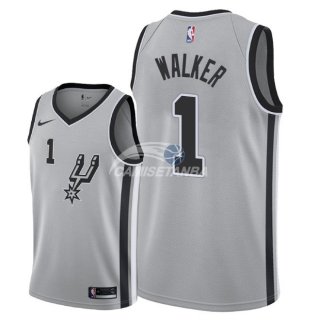 Camisetas NBA de Lonnie Walker San Antonio Spurs Gris Statement 2018