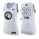 Camisetas NBA Mujer Karl-Anthony Towns All Star 2018 Blanco