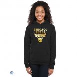 Sudaderas Con Capucha Mujer NBA Chicago Bulls Negro Oro
