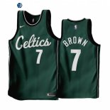 Camisetas NBA Nike Boston Celtics NO.7 Jaylen Brown Verde Ciudad 2022-23