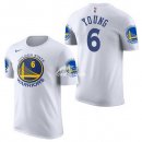 Camisetas NBA de Manga Corta Nick Young Golden State Warriors Blanco 17/18