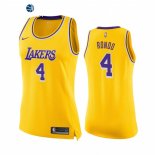 Camisetas NBA Mujer Los Angeles Lakers Rajon Rondo Amarillo Icon 2021-22