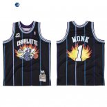 Camisetas NBA Charlotte Hornets Malik Monk BR Remix Negro Hardwood Classics 2020