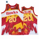 Camisetas NBA Atlanta Hawks NO.20 John Collins Rojo Throwback 2022